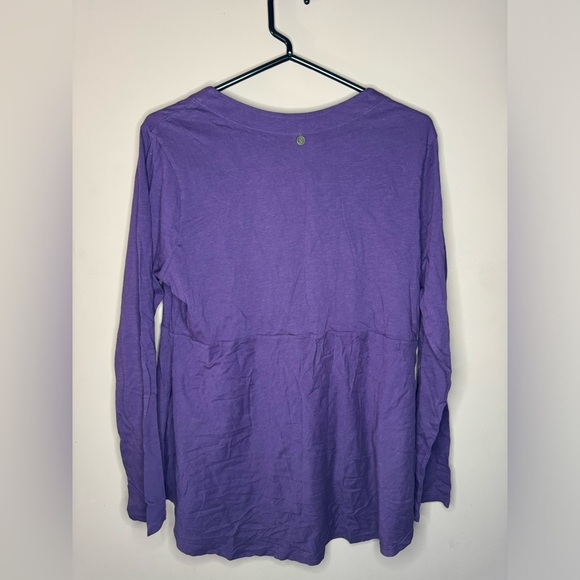 Soft Surroundings Purple Wrap Blouse with Long Sleeves - Picture 2 of 6
